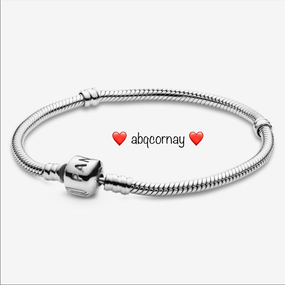 EUC Pandora Moments Snake Chain Bracelet - 7.1"